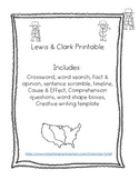 Lewis and Clark Printable
