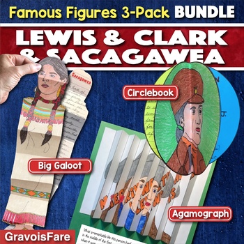Preview of Lewis and Clark and Sacagawea BIOGRAPHY BUNDLE - 9 Projects - 30% OFF