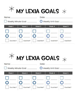 Preview of Lexia Goal Tracking Sheet