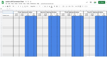 Preview of Lexile to AR Conversion Chart
