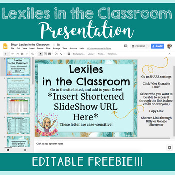 Preview of Lexiles Professional Development Resource