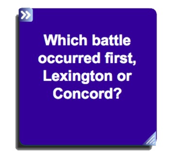 Preview of Lexington and Concord SmartNotebook Questions