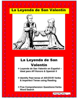 Preview of Leyenda de San Valentín-Spanish II/AP-Preterite/Imperfect Verb