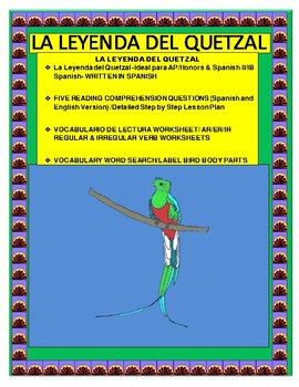 Preview of Leyenda del Quetzal en Español- Spanish II/AP -Preterite-Distance Learning
