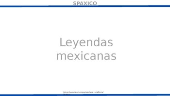Preview of Leyendas mexicanas (editable)