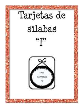 Leyendo Sílabas (syllable cards) by La Maestra B | TPT