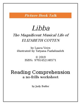 Preview of Libba-The Magnificent Musical Life of Elizabeth Cotten: Reading Comprehension