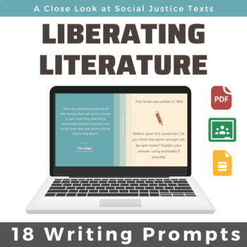 Preview of Liberating Literature: 18 Writing Prompts from Social Justice Texts