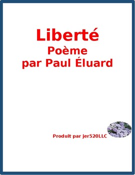 French Poem Liberte Paul Eluard | Hot Sex Picture