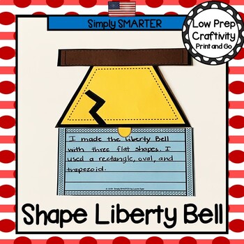 Preview of Liberty Bell Themed Cut and Paste Shape Math Craftivity