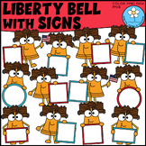 Liberty Bell with Signs Patriotic Clipart