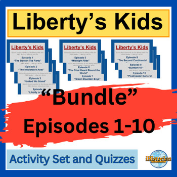 Preview of Liberty’s Kids Activity Set and Quizzes: BUNDLE Episode 1-10 - BUNDLE