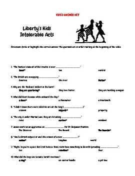 libertys kids episode 2 intolerable acts questions w