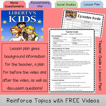 Liberty's Kids Episode Guide & Lesson Plans Episode 1 I Distance Learning