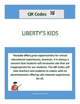 Preview of Liberty's Kids Link Cards with QR Codes (Social Studies Common Core)