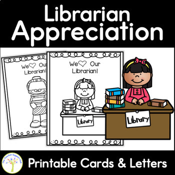 Preview of Librarian Appreciation Thank You Cards Letters and MORE