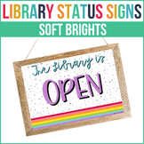 Librarian Location Signs | Soft Brights | EDITABLE
