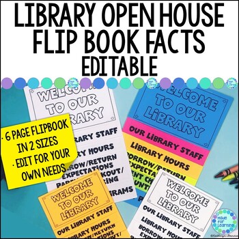 Preview of Librarian Meet the Teacher and Meet the Library FlipBook EDITABLE Template
