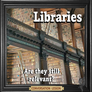 Preview of Libraries - ESL adult business conversation lesson in PowerPoint format