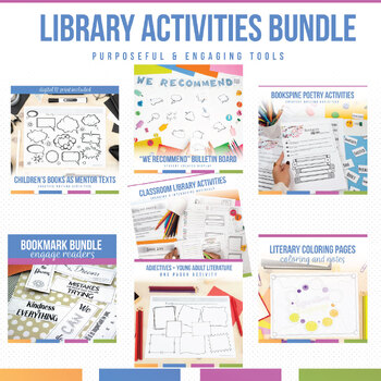 Preview of Library Activities | Classroom Library Fun | Reading Activities for Fun Bundle