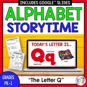 Preview of Library Alphabet Storytime -- Letter Q -- PreK and Kindergarten Library Lessons