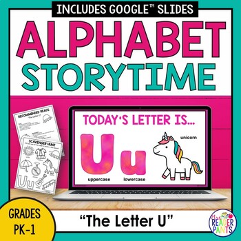 Preview of Library Alphabet Storytime - Letter U - PreK and Kindergarten Library Lessons