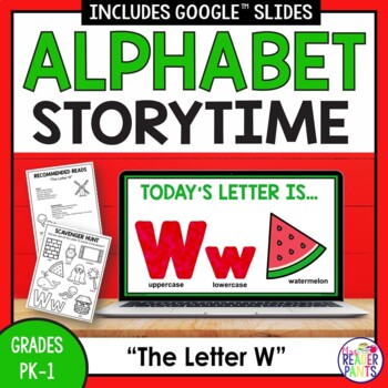 Preview of Library Alphabet Storytime -- Letter W -- PreK and Kindergarten Library Lessons