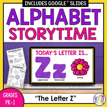Preview of Library Alphabet Storytime -- Letter Z -- PreK and Kindergarten Library Lessons