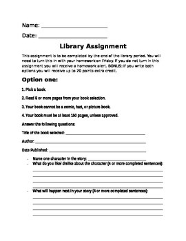 library book assignment