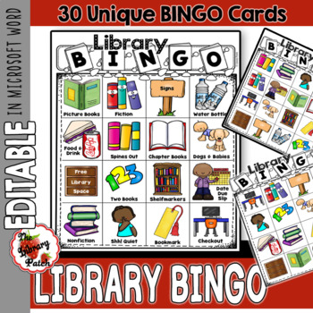 Preview of Library BINGO / Perfect for Library Rules