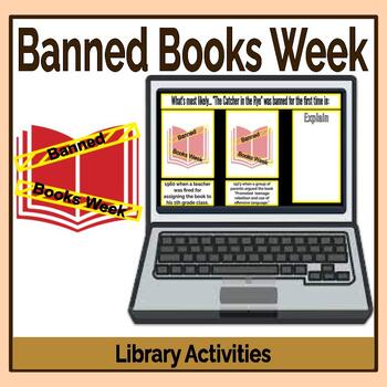 Preview of Library Banned Books Week September Lesson Worksheets
