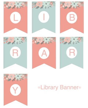 Preview of Library Banner for Library Dramatic Play (under the rainbow)