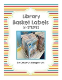 Library Book Basket Organization Tabs (Multi-Stripe)