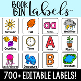 Editable Classroom Library Book Bin Labels