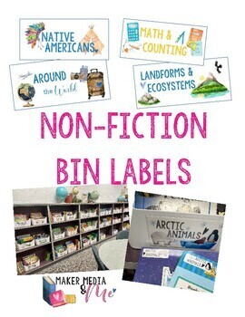 Preview of Library Book Bin Labels-Non Fiction #1