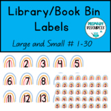 Library/Book Bin Labels- Rainbow Boho