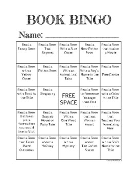 Library Book Bingo by Connie McWilliams | Teachers Pay Teachers