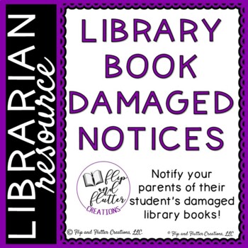 Preview of Library Book Damaged Notices