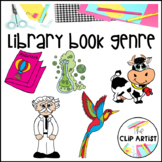 Library Book Genre Clip Art