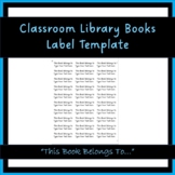 Library Book Label Template