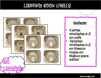 Preview of Library  Book Labels (IN SPANISH)