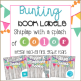 Library Book Labels Bright Bunting and Shiplap