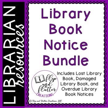 Preview of Library Book Notice Bundle
