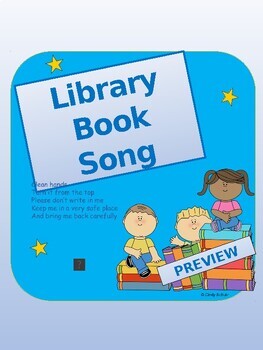 Preview of Library Book Care Song (activities and bookmark)