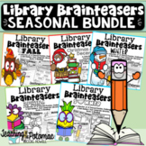 Library Brainteasers Seasonal Bundle - Easy Low Prep Libra