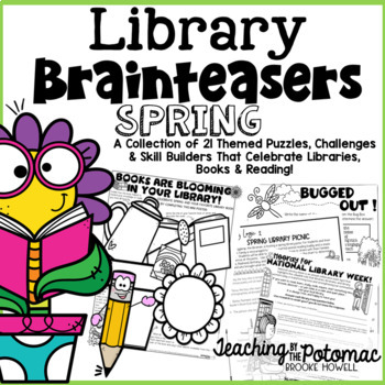 Preview of Library Brainteasers - Spring Library Lessons