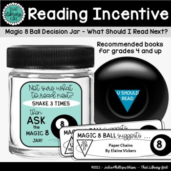 Preview of Library Bulletin Board | Magic 8 Ball Decision Jar - What Should I Read?