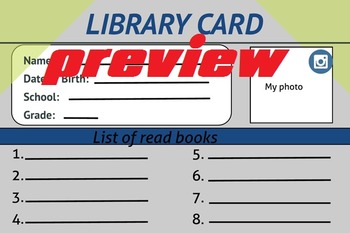 Preview of Library Card