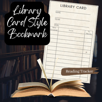 Preview of Library Card Style Bookmark | Book Tracker | PDF