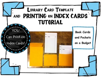 Preview of Library Card Template & How to Print on Index Cards Tutorial